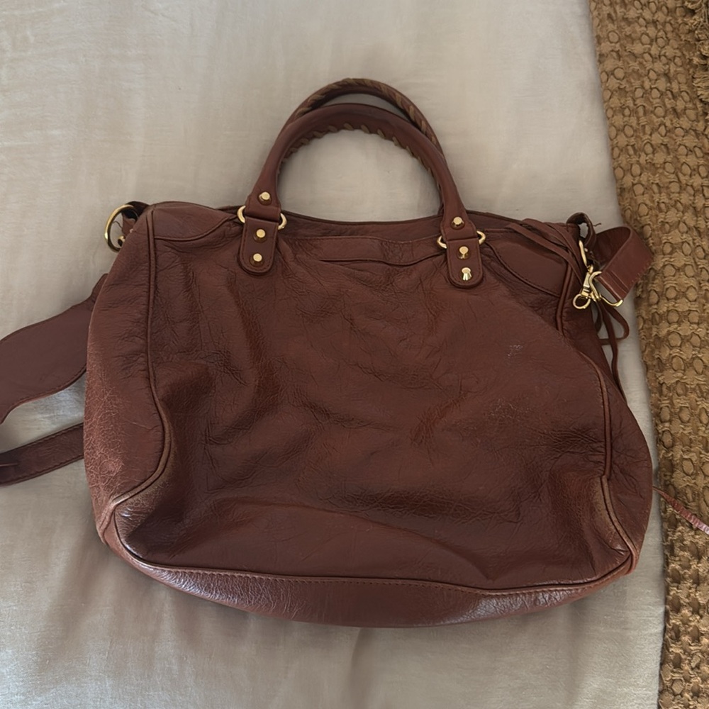 Authentic Balenciaga Moto City Bag Dark Camel GUC - Picture 6 of 10